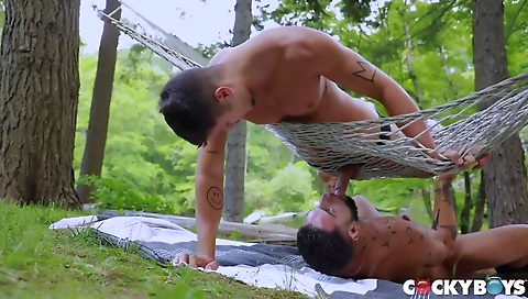 Sexy massage and drilled hard