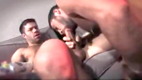 Two horny guys fuck with a golden-haired