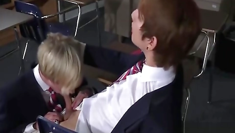 Masked blond is ready to get fucked by her boss